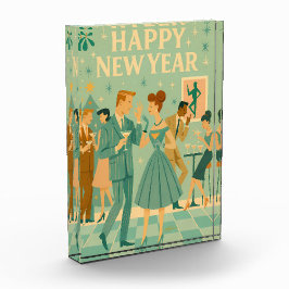 Mid Century Happy New Year The Martini Dance フォトブロック