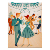 Mid Century Happy New Year The Martini Dance ポスター (正面)