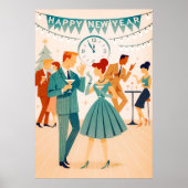 Mid Century Happy New Year The Martini Dance ポスター (正面)