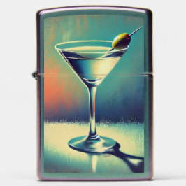 Mid Century I Love The Blues Martini Art