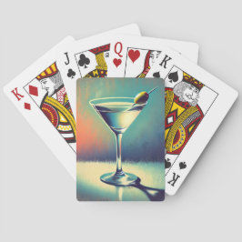 Mid Century I Love The Blues Martini Art トランプ