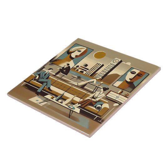 Mid Century Interior Design Art Lounge タイル (側面)