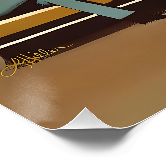 Mid Century Interior Design Art Lounge ポスター (コーナー)