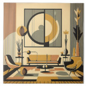 Mid Century Interior Design Autumn Hues Livingroom タイル (正面)