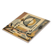 Mid Century Interior Design Autumn Hues Livingroom タイル (側面)