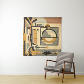 Mid Century Interior Design Autumn Hues Livingroom タペストリー (インサイチュ(横))