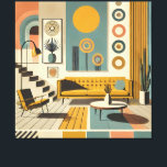 Mid Century Interior Design Desert Livingroom キャンバスプリント<br><div class="desc">Welcome to my Mid Century Fantasy World! Designs in this store are born of growing up in a Mid Century home complete with Martini loving parents. Break out the cocktails. Merging fact with fantasy within Mid Century Modern, Jazz, Retro Futuristic, Atomic and Space Age Designs.</div>