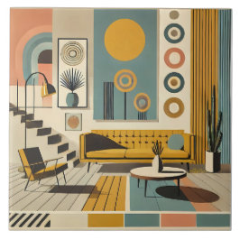 Mid Century Interior Design Desert Livingroom タイル