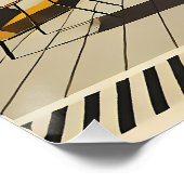 Mid Century Interior Design Desert Livingroom ポスター (コーナー)