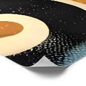 Mid Century Jazz Age Minimalist Art Saxophone ポスター (角)