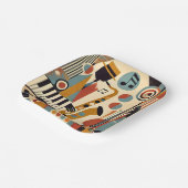 Mid Century Jazz Age Modern Minimalist Trio ペーパープレート (傾斜あり)