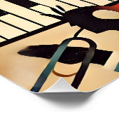 Mid Century Jazz Age Modern Minimalist Trio ポスター (コーナー)