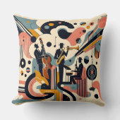 Mid Century Jazz Age Psychedelic Trio クッション (正面)