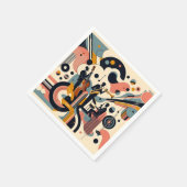 Mid Century Jazz Age Psychedelic Trio スタンダードカクテルナプキン (角)