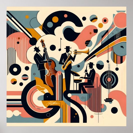 Mid Century Jazz Age Psychedelic Trio ポスター (正面)