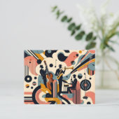 Mid Century Jazz Age Psychedelic Trio ポストカード (スタンド正面)