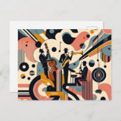 Mid Century Jazz Age Psychedelic Trio ポストカード (正面/裏面)