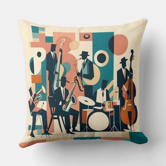 Mid Century Jazz Age Sextet クッション (裏面)