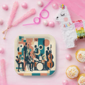 Mid Century Jazz Age Sextet ペーパープレート (パーティー)