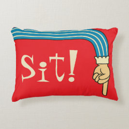 Mid- Century Jazzy Pointing Hand/Finger Manicule アクセントクッション