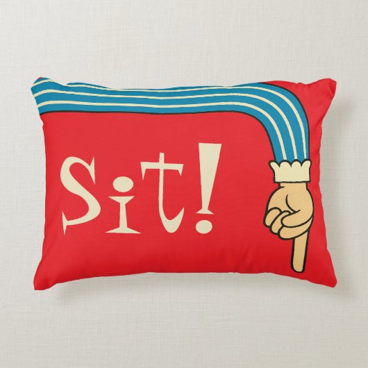 Mid- Century Jazzy Pointing Hand/Finger Manicule アクセントクッション (正面)