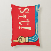 Mid- Century Jazzy Pointing Hand/Finger Manicule アクセントクッション (正面(垂直))