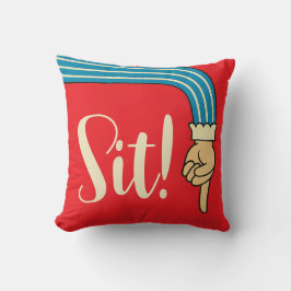 Mid- Century Jazzy Pointing Hand/Finger Manicule クッション