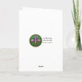 Mid Century Mardi Gras Sunset Fleur De Lis Martini カード (裏面)