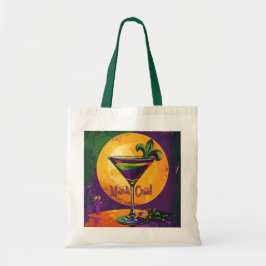 Mid Century Mardi Gras Sunset Fleur De Lis Martini トートバッグ
