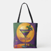 Mid Century Mardi Gras Sunset Fleur De Lis Martini トートバッグ (裏面)