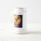 Mid Century Mardi Gras Sunset Fleur De Lis Martini ビールジョッキ (正面左)