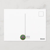 Mid Century Mardi Gras Sunset Fleur De Lis Martini ポストカード (裏面)