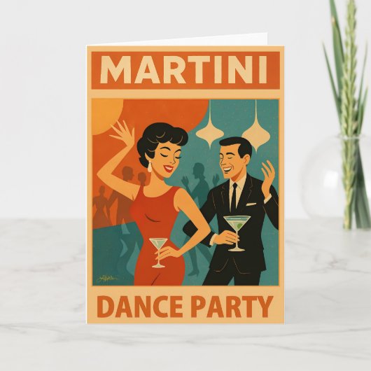 Mid Century Martini Dance Party カード (正面)