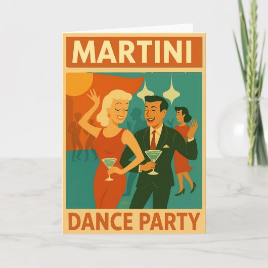 Mid Century Martini Dance Party カード (正面)