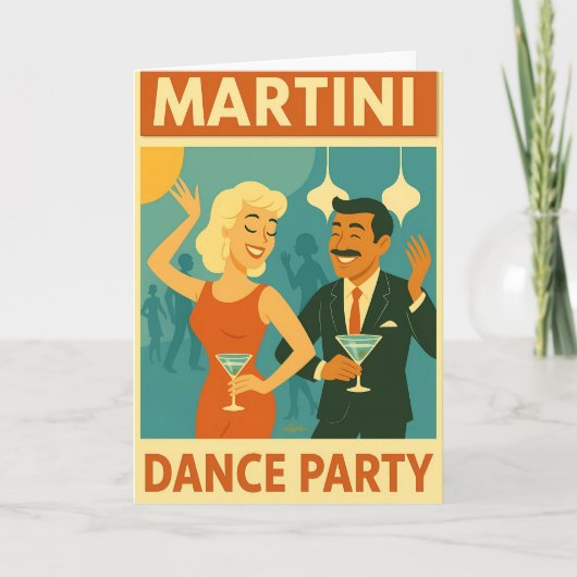 Mid Century Martini Dance Party カード (正面)