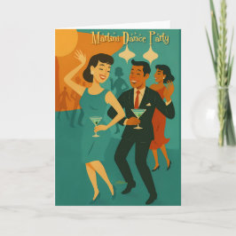 Mid Century Martini Dance Party カード