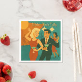 Mid Century Martini Dance Party スタンダードカクテルナプキン (インサイチュ)