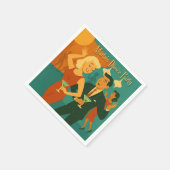 Mid Century Martini Dance Party スタンダードカクテルナプキン (角)