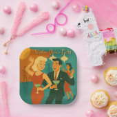 Mid Century Martini Dance Party ペーパープレート (パーティー)