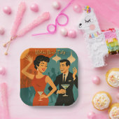 Mid Century Martini Dance Party ペーパープレート (パーティー)