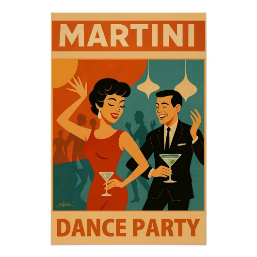 Mid Century Martini Dance Party ポスター (正面)