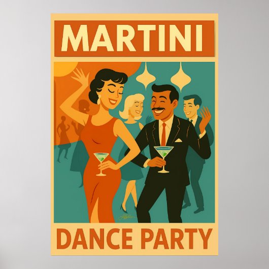 Mid Century Martini Dance Party ポスター (正面)