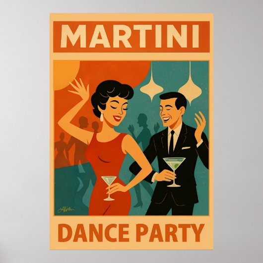 Mid Century Martini Dance Party ポスター (正面)