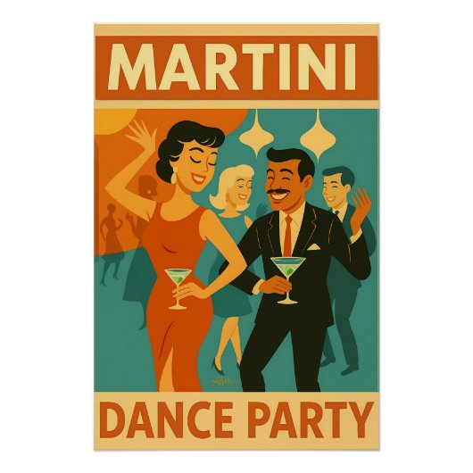 Mid Century Martini Dance Party ポスター (正面)