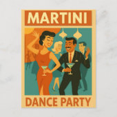Mid Century Martini Dance Party ポストカード (正面)
