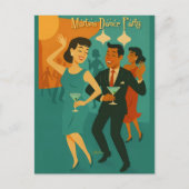 Mid Century Martini Dance Party ポストカード (正面)