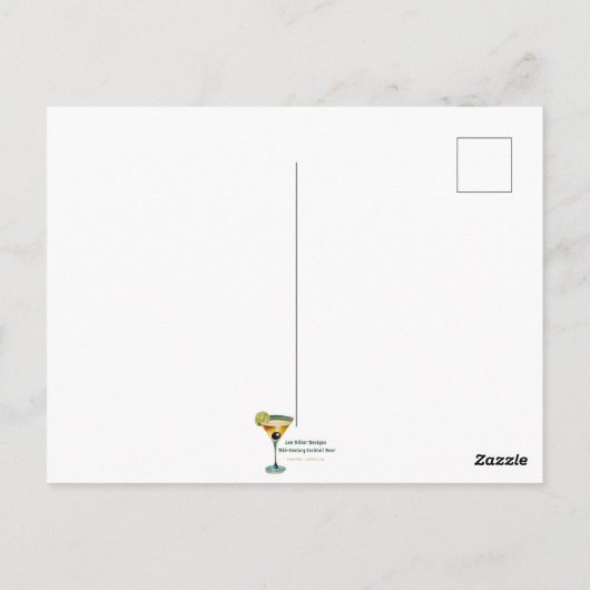 Mid Century Martini Dance Party ポストカード (裏面)