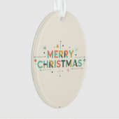 Mid-Century Merry Christmas – Retro Style オーナメント (正面)