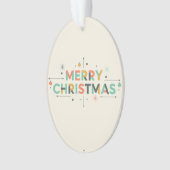 Mid-Century Merry Christmas – Retro Style オーナメント (正面)
