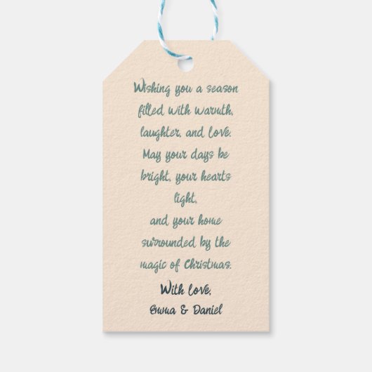 Mid-Century Merry Christmas – Retro Style ギフトタグ (裏面)